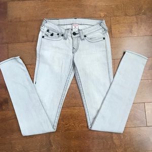Gray True Religion Skinny Jeans